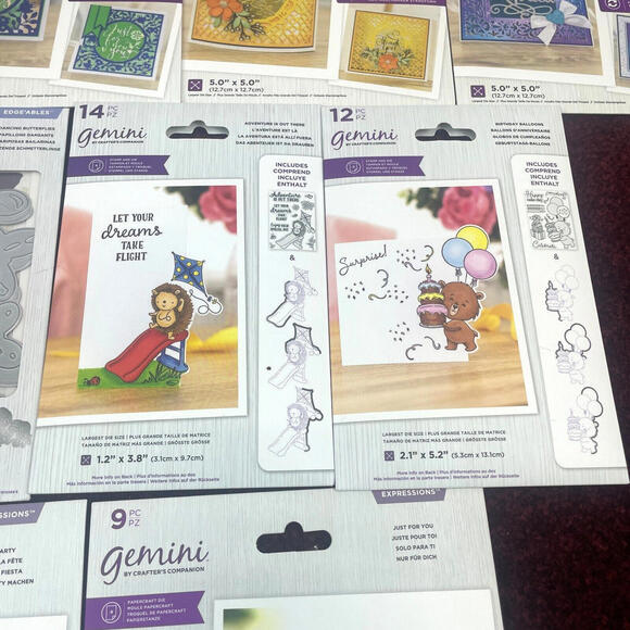 Lot 17 Crafters Companion Gemini Dies Stamp Papercraft Birthday Flower Christmas - Picture 8 of 9